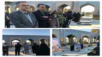 مراسم عطرافشانی و گلباران گلزار شهدا و برپایی ایستگاه سلامت در شهرستان دامغان